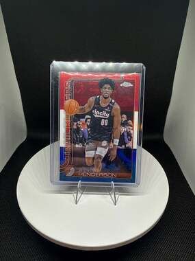 2024-25 Topps Chrome Basketball Scoot Henderson Player Number Variation SSP #166